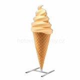 Stojan zmrzlina vanilková točená - jednostranný
