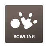 Tabulka PIKTOGRAM Bowling gravírovaná