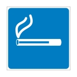 Samolepka PIKTOGRAM Kouření povoleno modrá