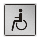 Samolepka PIKTOGRAM Invalidé (WC) stříbrná
