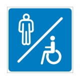Tabulka PIKTOGRAM Muži + invalidé (WC) plastová