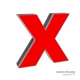 3D světelné písmeno "X"
