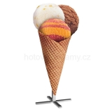 Reklamní poutač zmrzlina kopečková oboustranný stojan