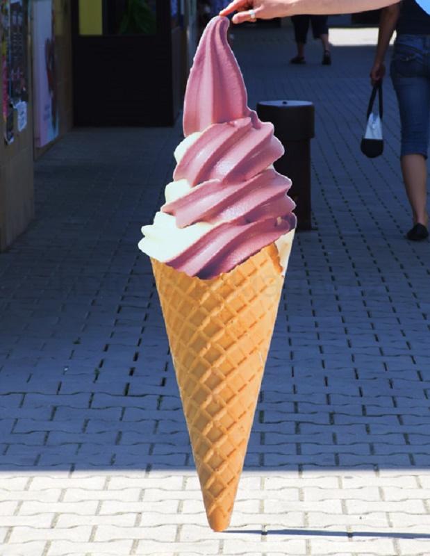 Reklamní poutač zmrzlina točená - na stěnu