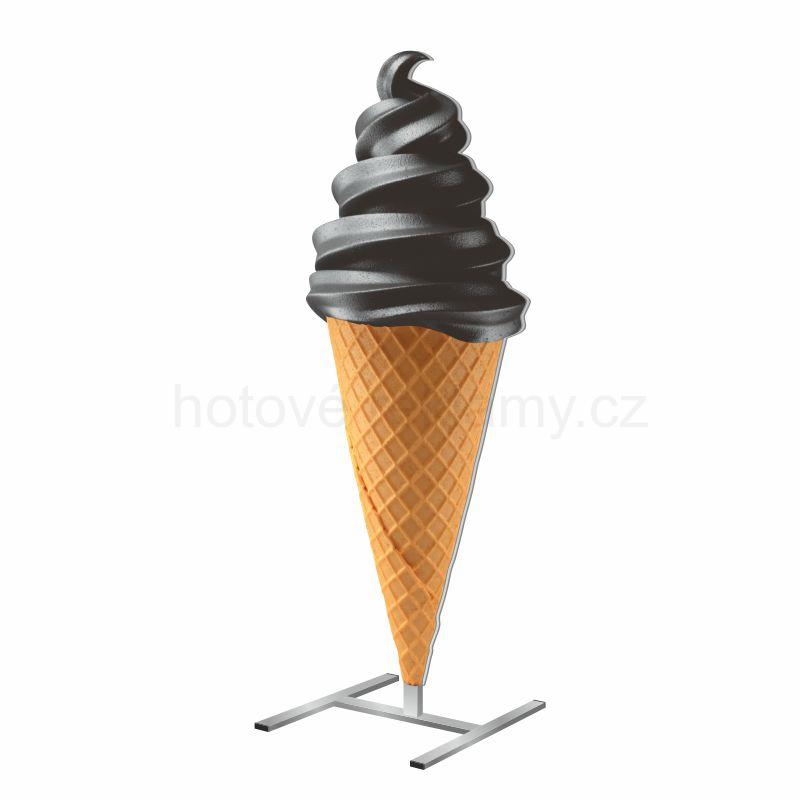 Stojan zmrzlina černá točená - oboustranný