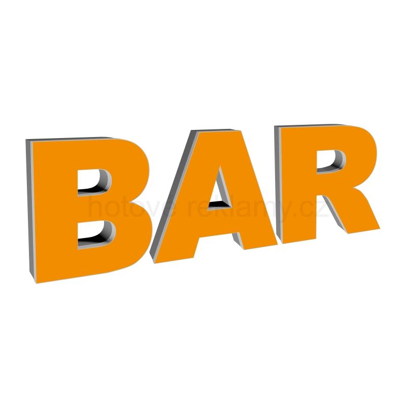 3D světelný nápis BAR