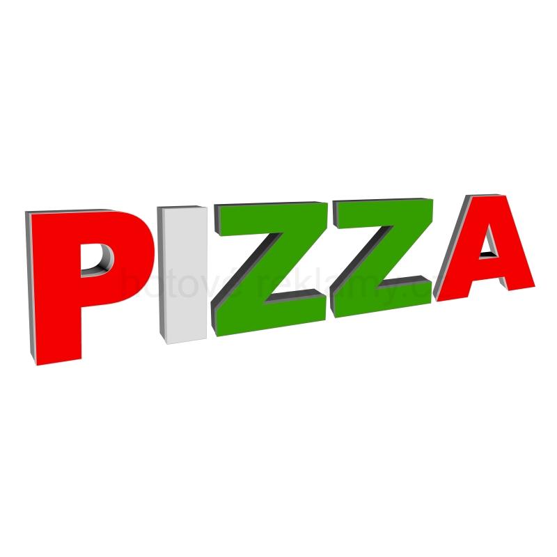 3D světelný nápis PIZZA