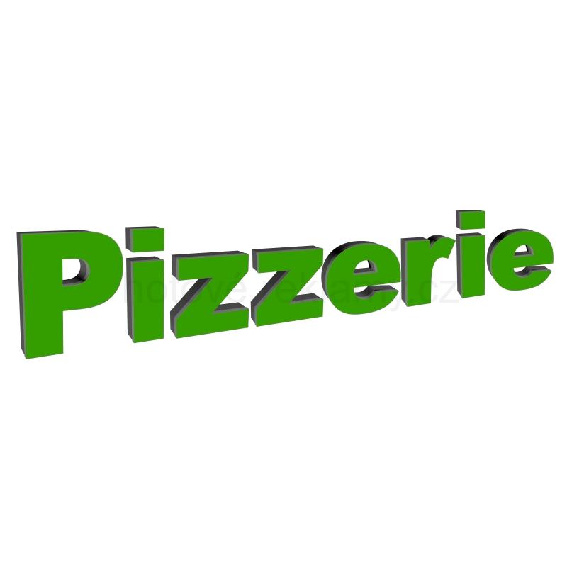 3D světelný nápis PIZZERIE