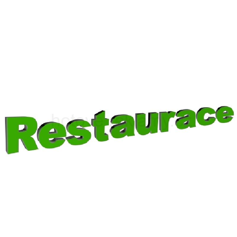 3D světelný nápis RESTAURACE