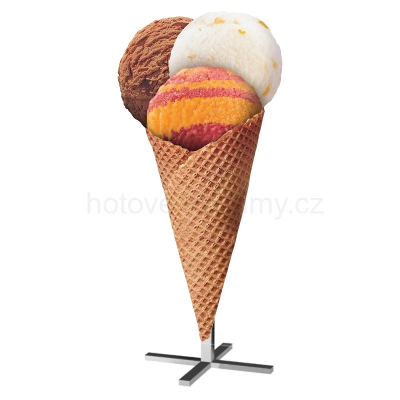 Reklamní poutač zmrzlina kopečková jednostranný stojan