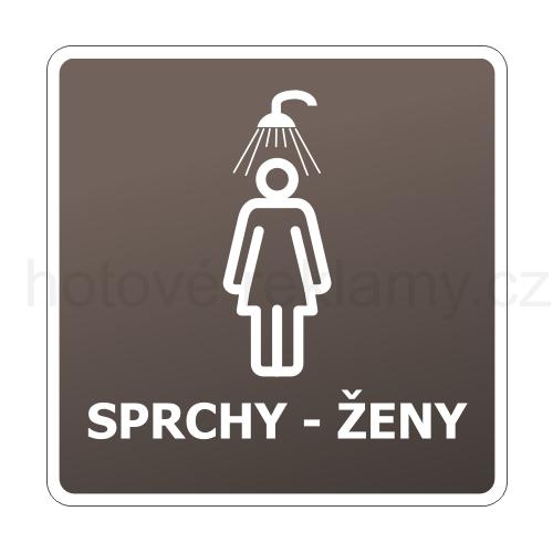 Tabulka PIKTOGRAM Sprchy ženy gravírovaná