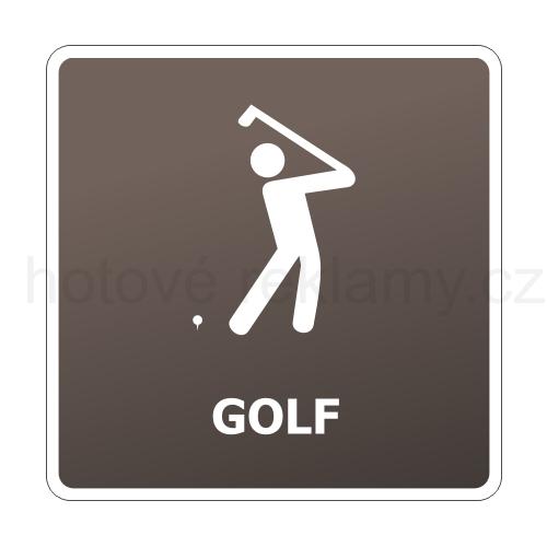 Tabulka PIKTOGRAM Golf gravírovaná