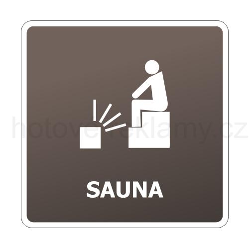Tabulka PIKTOGRAM Sauna gravírovaná