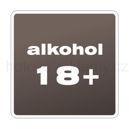 Tabulka PIKTOGRAM Alkohol od 18 gravírovaná