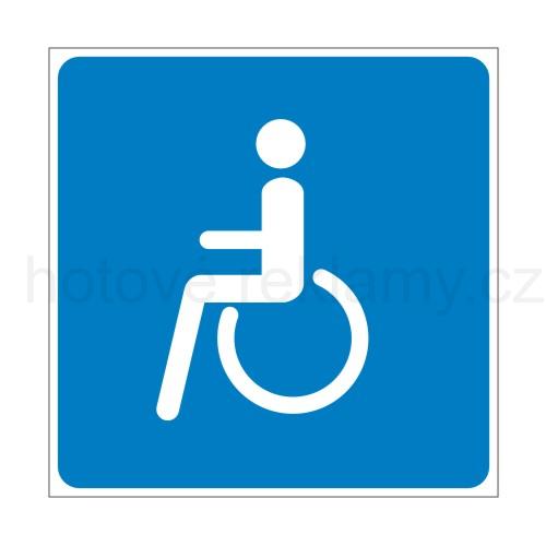Samolepka PIKTOGRAM Invalidé (WC) modrá