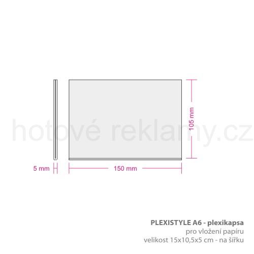 Štítek PLEXISTYLE 15×10,5 cm (A6)