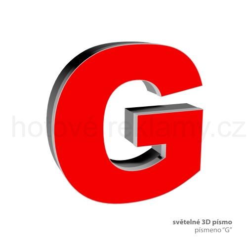 3D světelné písmeno "G"