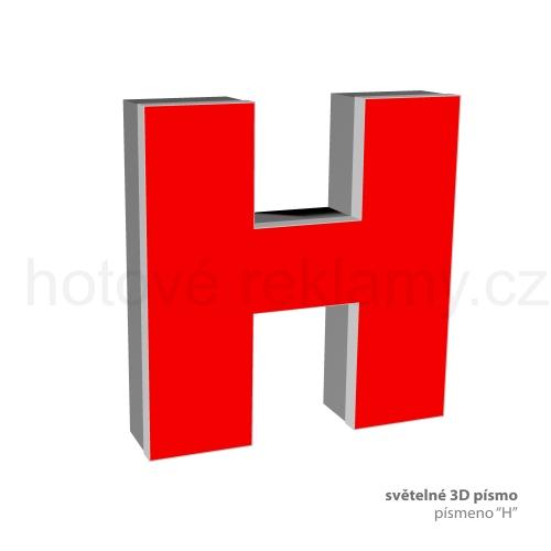 3D světelné písmeno "H"
