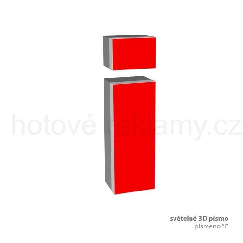 3D světelné písmeno "i"
