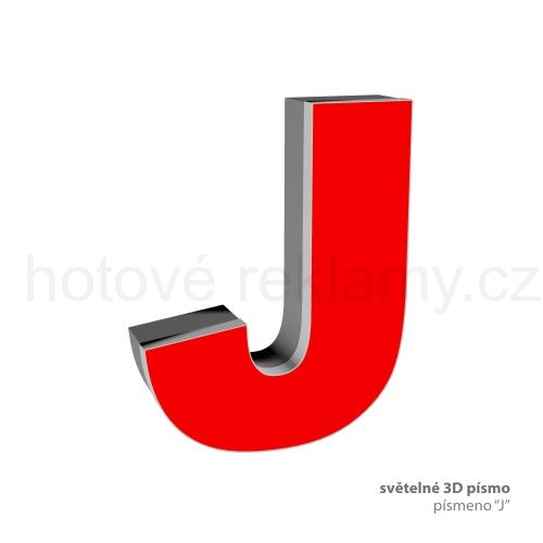 3D světelné písmeno "J"