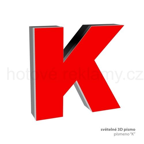 3D světelné písmeno "K"