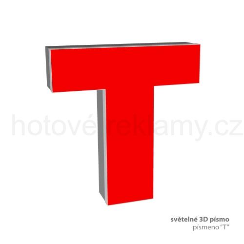 3D světelné písmeno "T"