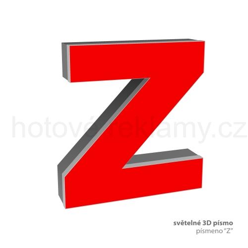 3D světelné písmeno "Z"
