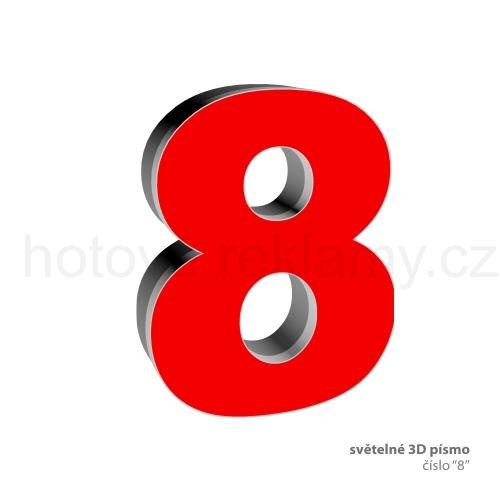 3D světelná číslice "8"