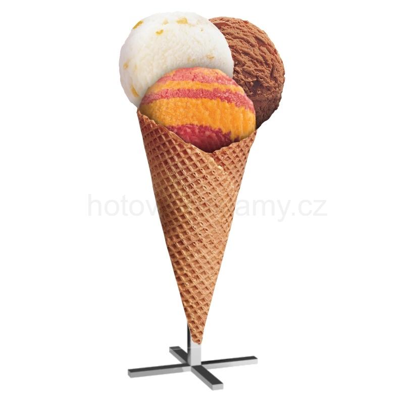 Reklamní poutač zmrzlina kopečková oboustranný stojan