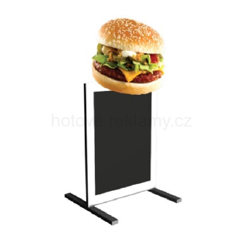 Stojan hamburger s tabulí oboustranný