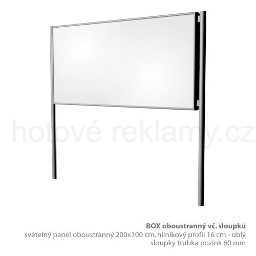 Světelný panel BOX 200×100 cm samostojný, oboustranný