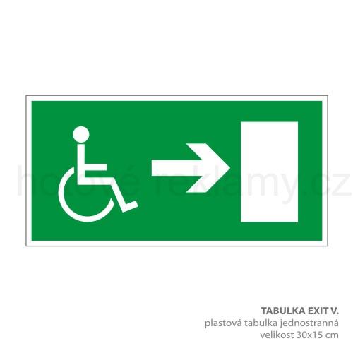 Tabulka EXIT invalidé doprava