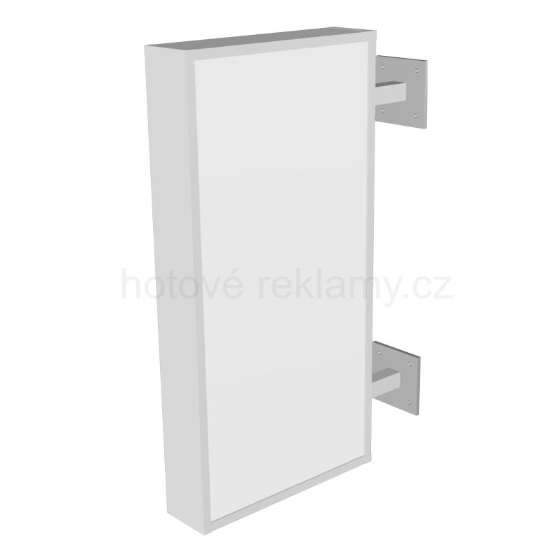 Světelný panel PLASTIC oboustranný 60×140 cm, profil bílý
