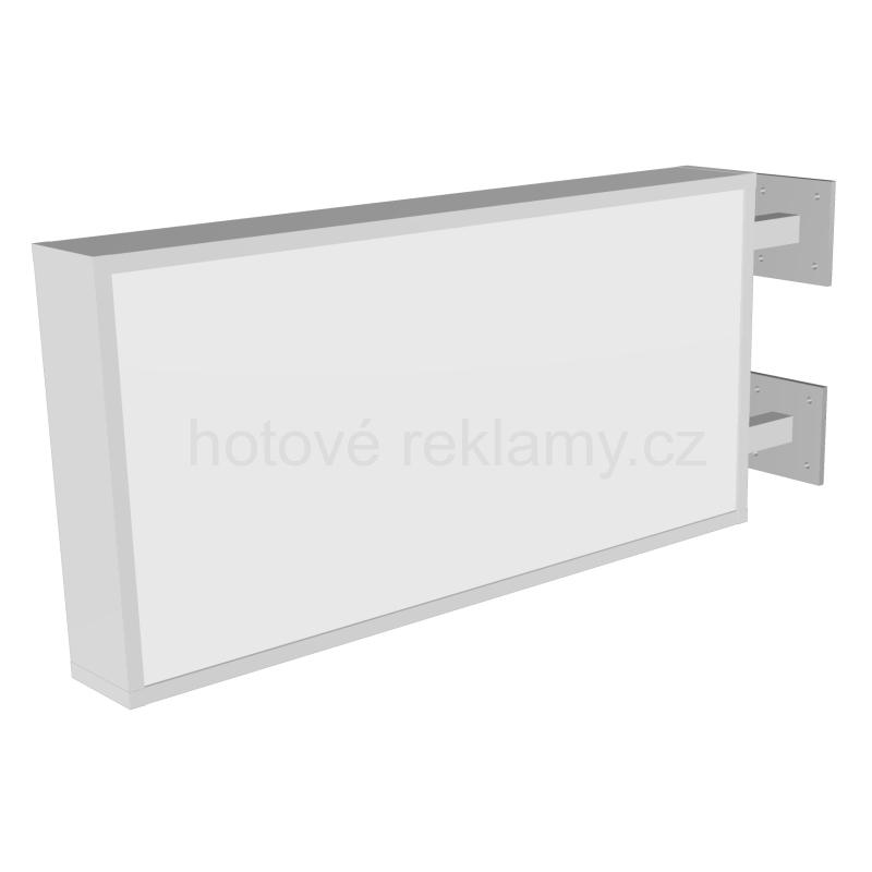Světelný panel PLASTIC oboustranný 100×50 cm, profil bílý