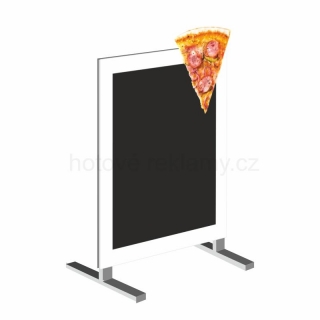 Stojan pizza kousek s tabulí, jednostranný