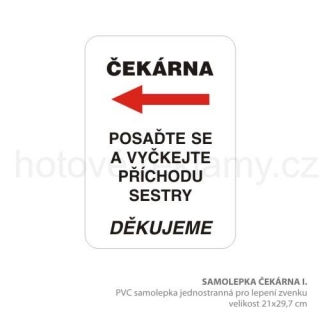 Samolepka ČEKÁRNA I