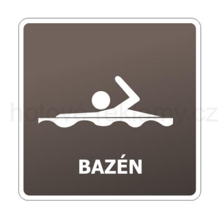 Tabulka PIKTOGRAM Bazén gravírovaná
