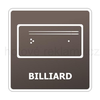 Tabulka PIKTOGRAM Billiard gravírovaná