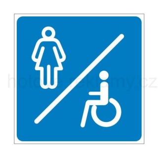 Tabulka PIKTOGRAM Ženy + invalidé (WC) plastová