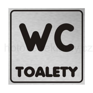 Tabulka PIKTOGRAM WC - toalety kartáčovaná