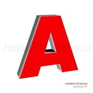 3D světelné písmeno "A"
