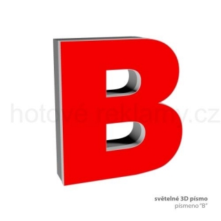 3D světelné písmeno "B"