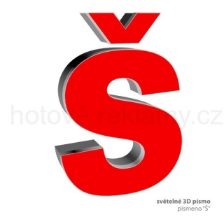 3D světelné písmeno "Š"