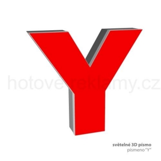 3D světelné písmeno "Y"