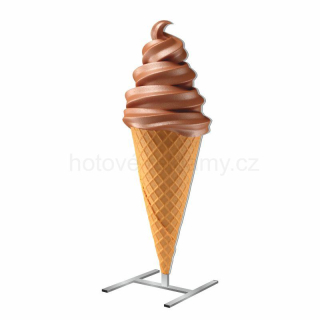 Stojan zmrzlina čokoládová točená - jednostranný